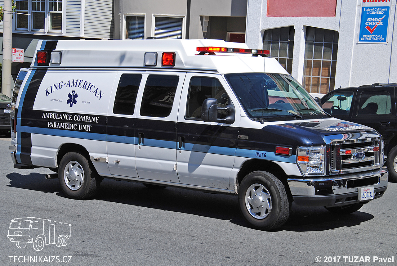King-American Ambulance Company - Medic Unit 6 - Ford E350 - San Francisco