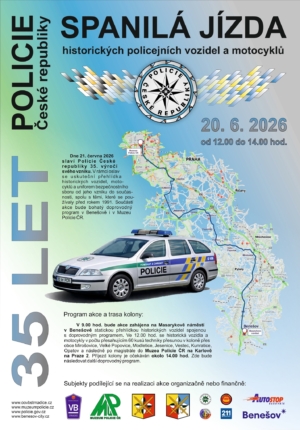 Plakát akce 35 let Policie ČR - spanilá jízda
